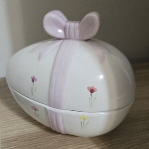 Floral Ceramic Decorative Box.$15 Firm